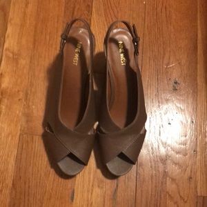 Brown Platform Sandals (Never Worn)